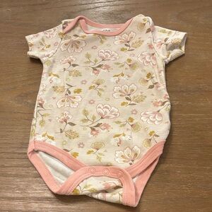 Chick Pea Cream and Pink Floral Bodysuit